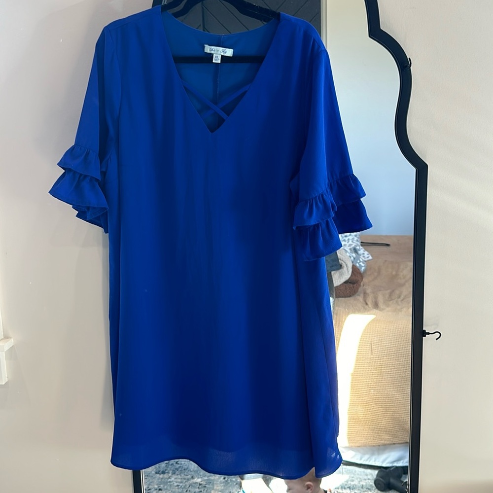She + Sky Royal Blue Dress